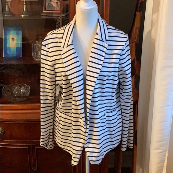 Old Navy Jackets & Blazers - White jacket with black stripes ***Final Price***